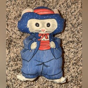 Spring Mills Mouse Handmade Pillow Plush Baby Stuffed Animal Toy Suit  vintage